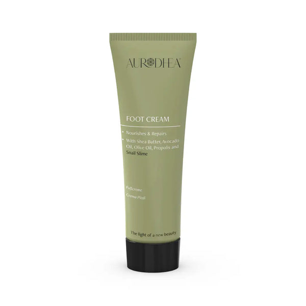 Aurodhea BV06B Fußcreme mit Schneckenschleim – 75 ml, pflegend bei Hornhaut & Rissen