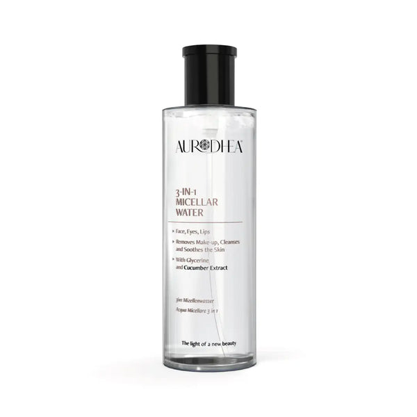 Aurodhea CR12B 3in1 Mizellenwasser – 250 ml, sanfte Reinigung & Make-up-Entferner für empfindliche Haut mit Gurkenextrakt & Glycerin