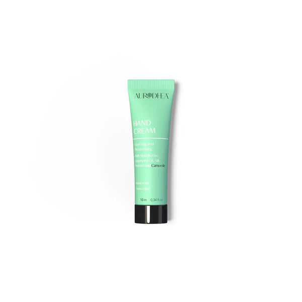 Aurodhea CRU11B Handcreme mit Kamille – 10 ml, beruhigende Pflege mit Sheabutter, Seidenprotein & pflanzlichen Ölen