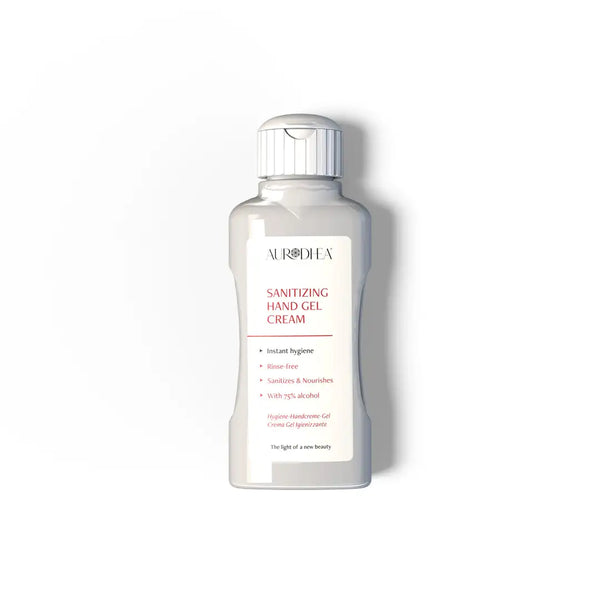 Aurodhea GI02B Hygiene-Handcreme-Gel – 120 ml, desinfizierend mit 75 % Alkohol & pflegender Glycerin-Formel für unterwegs