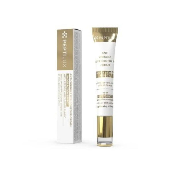 Peptilux Anti-Falten Augencreme – 20 ml, sichtbar straffender Soforteffekt gegen Augenringe & Tränensäcke