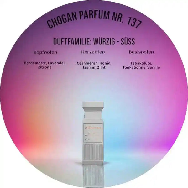 Choganparfum Olfazeta 137 – 50 ml Unisexduft mit Zitrone, Honig & Vanille, würzig-süß