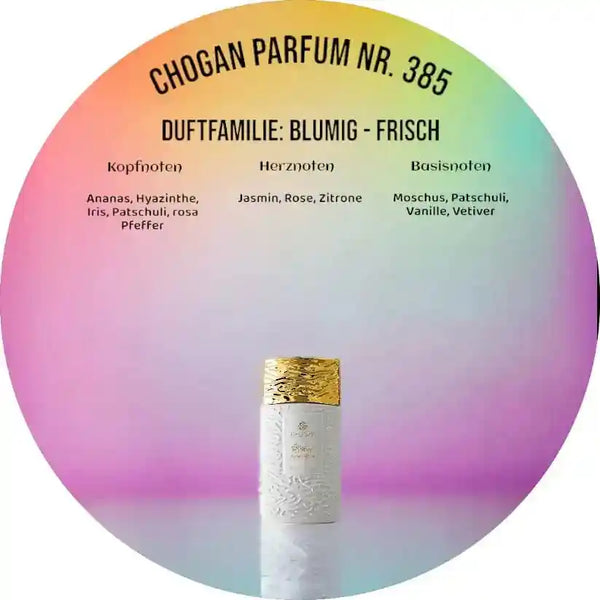 Choganparfum Olfazeta 385 – Blumig-frischer Damenduft mit Jasmin & Patchouli, 35 ml Flakon