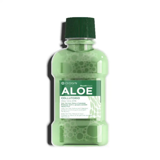 Chogan AL04 Mundspülung mit 20 % Aloe Vera – 80 ml, mit Xylitol & Teebaumöl gegen Zahnfleischentzündungen & Bakterien