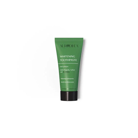 Aurodhea AL08B Whitening Zahnpasta – 30 ml Reisegröße, natürliche Aufhellung mit Aloe Vera & Propolis