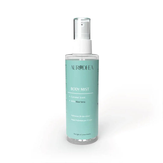 Aurodhea AP04B Duftwasser Karibische Kokosnuss – 100 ml, exotisch duftendes Körperspray mit Aloe Vera für Frische & Pflege im Sommer