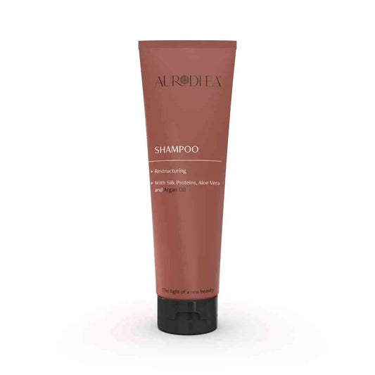 Aurodhea AR02B Aufbau-Shampoo mit Arganöl – 250 ml, regenerierende Pflege mit Aloe Vera & Seidenprotein für trockenes Haar