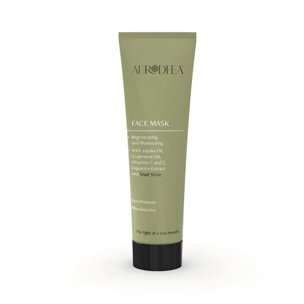 Aurodhea BV03B Gesichtsmaske mit Schneckenschleim – 50 ml, aufhellend bei Pigmentflecken, mit Vitamin C, Aloe Vera & Wildrosenöl