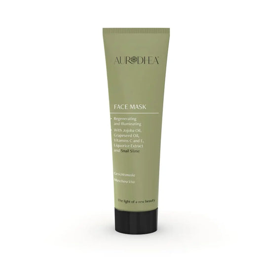 Aurodhea BV03B Gesichtsmaske mit Schneckenschleim – 50 ml, aufhellend bei Pigmentflecken, mit Vitamin C, Aloe Vera & Wildrosenöl