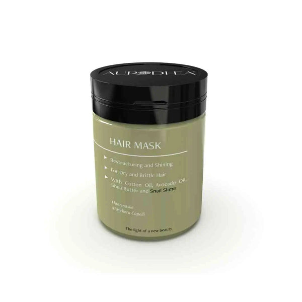 Aurodhea BV05B Haarmaske mit Schneckenschleim – 150 ml, nährende Haarpflege mit Panthenol, Sheabutter & pflanzlichen Ölen für trockenes Haar