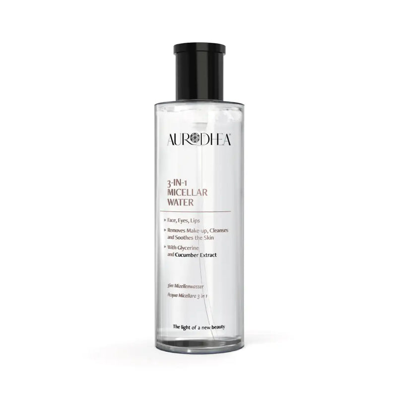 Aurodhea CR12B 3in1 Mizellenwasser – 250 ml, sanfte Reinigung & Make-up-Entferner für empfindliche Haut mit Gurkenextrakt & Glycerin