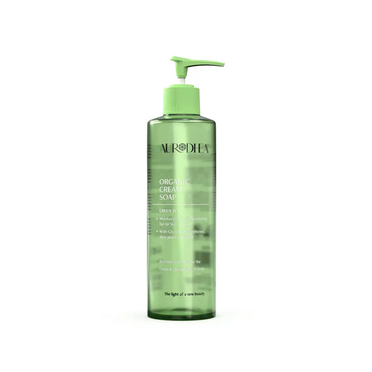 Aurodhea SP02B Cremeseife Grüner Tee – 260 ml Pumpspender mit mildem Duft & feuchtigkeitsspendender Pfleg