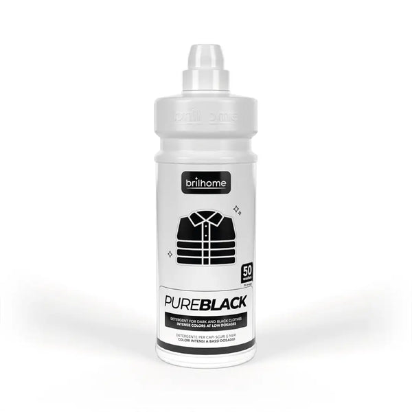 Brilhome Pure Black Waschmittel BH0022 – 1000 ml, Farbauffrischung & Schutz für schwarze & dunkle Wäsche