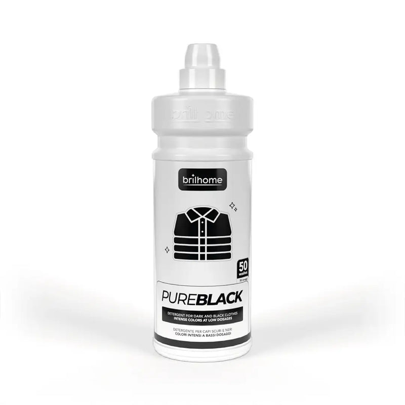 Brilhome Pure Black Waschmittel BH0022 – 1000 ml, Farbauffrischung & Schutz für schwarze & dunkle Wäsche