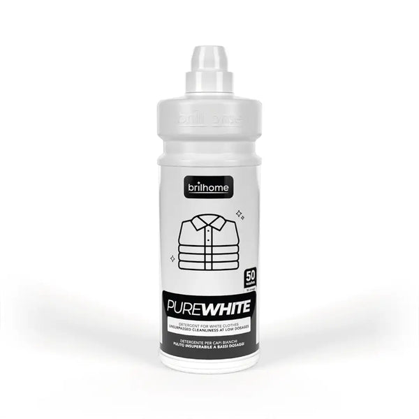 Brilhome Pure White Waschmittel BH0020 – 1000 ml, strahlende Sauberkeit für weiße Wäsche bei niedrigen Temperaturen