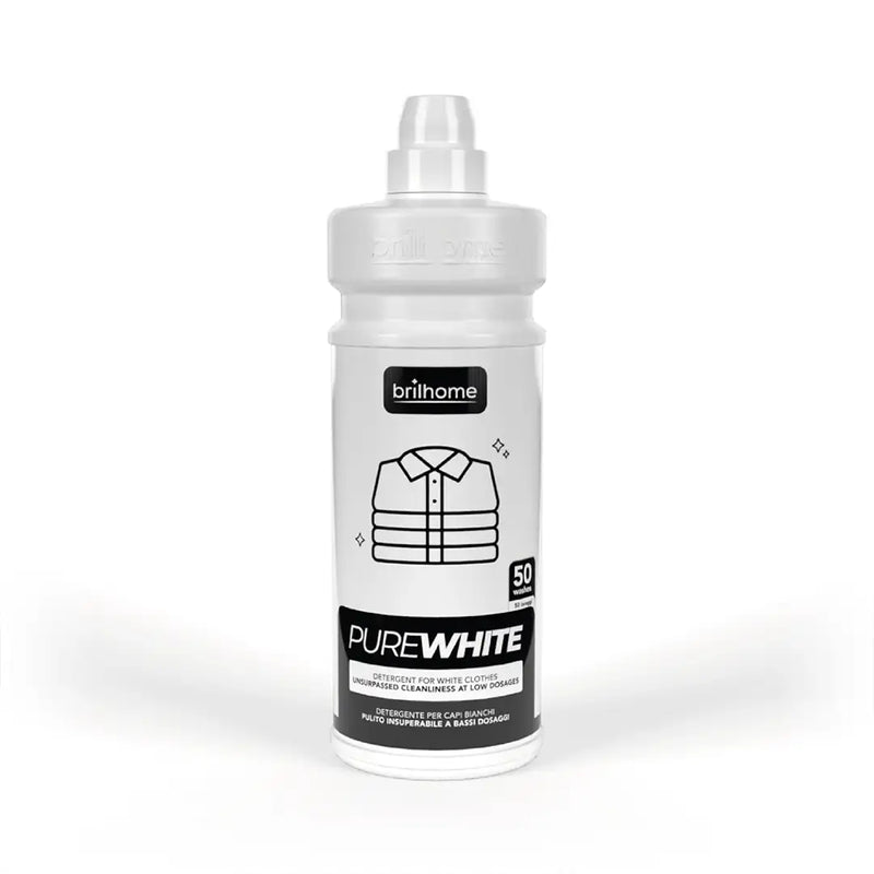 Brilhome Pure White Waschmittel BH0020 – 1000 ml, strahlende Sauberkeit für weiße Wäsche bei niedrigen Temperaturen
