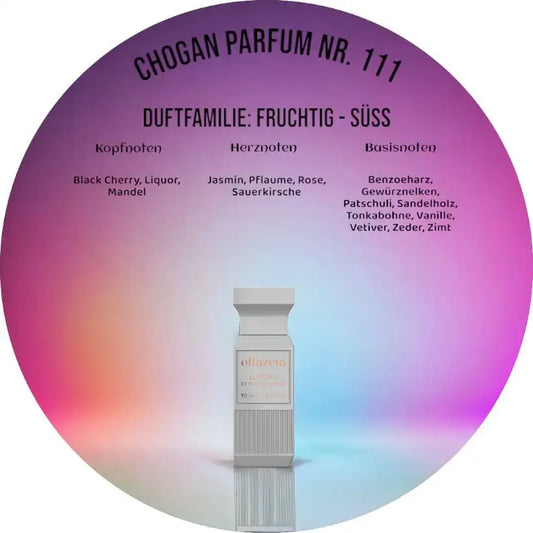 Chogan Olfazeta 111 – Extrait de Parfum 50 ml, fruchtig-süßer Unisexduft mit Schwarzkirsche & Vanille