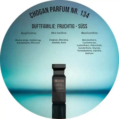 Choganparfum Olfazeta 134 – 50 ml Unisexduft mit Pfirsich, Rum & Vanille, fruchtig-süß