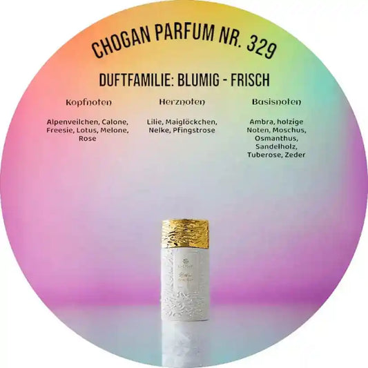 Choganparfum Olfazeta 329 – Aquatisch-blumiger Damenduft mit Lotus & Moschus, 35 ml Flakon