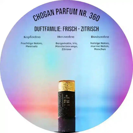 Choganparfum Olfazeta 360 – Duft mit Zitrus, Meersalz & Iris, 35 ml Flakon